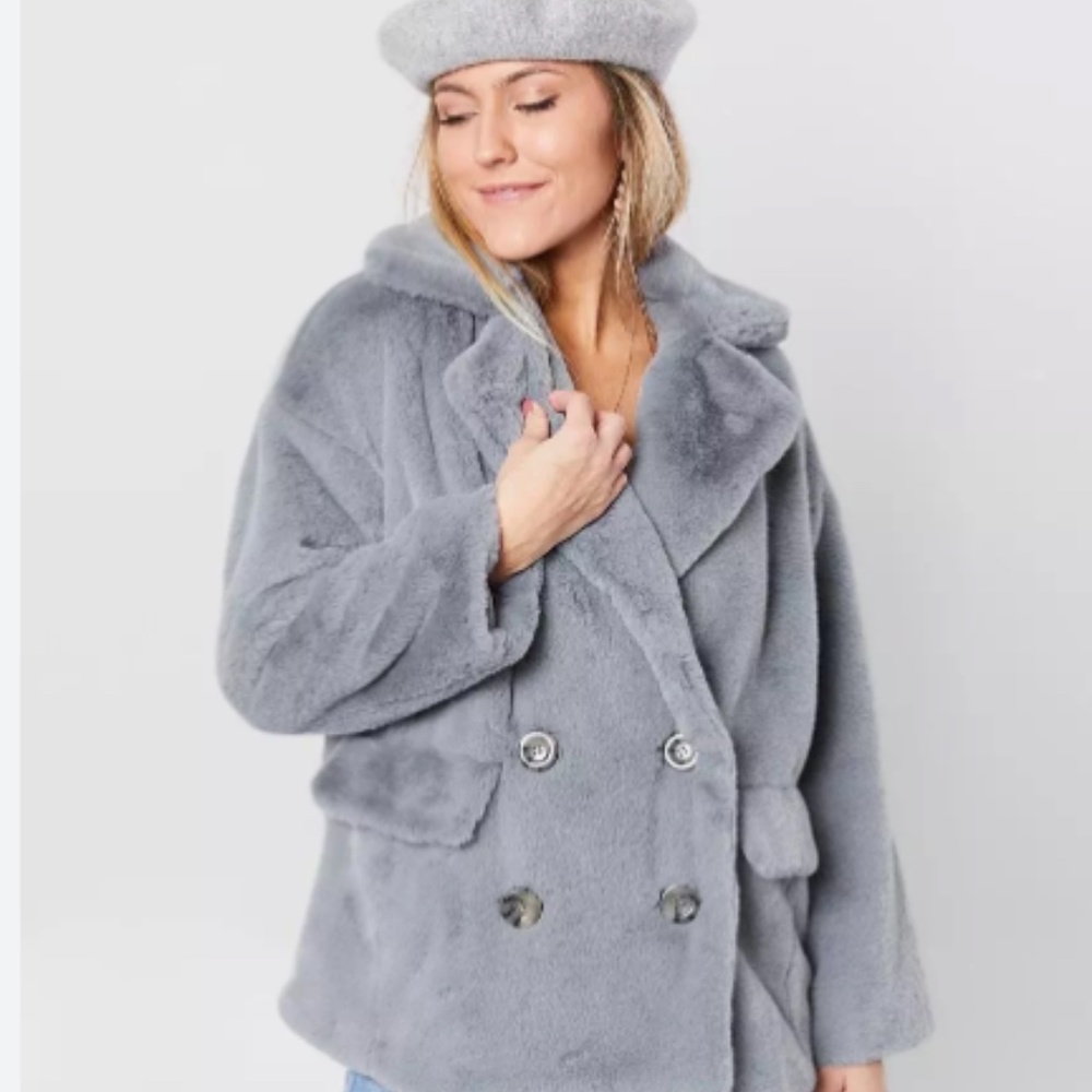 NWT Free People Kate Faux Fur Jacket Size XS